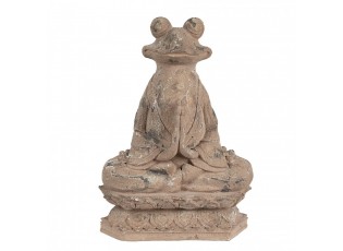 Dekorativní figurka žába 27x17x37 Cm Hnědá Polyresin - 27*17*37 cm