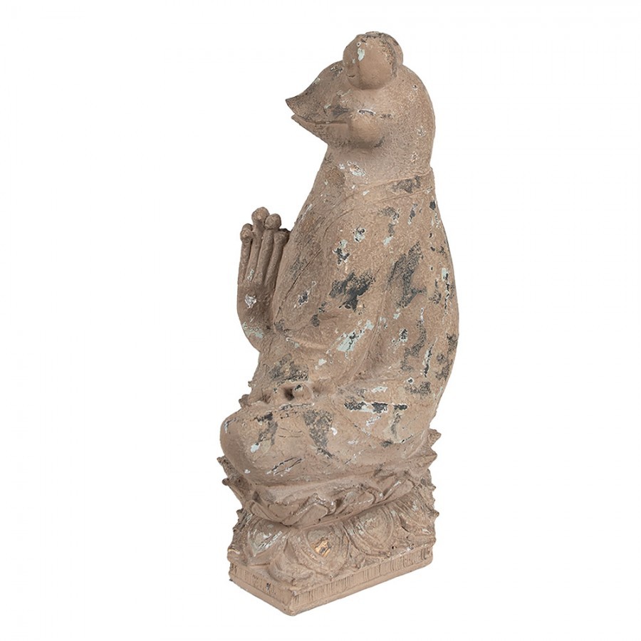 Dekorativní figurka žába 27x17x37 Cm Hnědá Polyresin - 27*17*37 cm