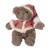 Hnědý plyšový medvídek v kabátku a čepičce - 19*19*30 cm Barva: Hnědá, červenáMateriál: PolyesterHmotnost: 0,18 kg
