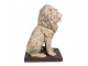 Béžová antik dekorativní socha lev Lion - 30*23*45 cm
