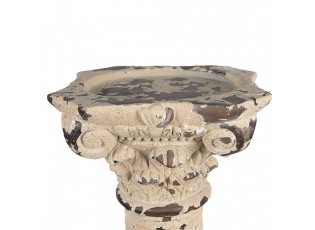 Béžovo - hnědý vysoký svícen antický sloup - 16*16*63 cm