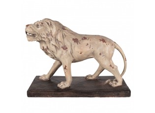 Béžová antik dekorativní socha lev Lion - 55*23*40 cm
