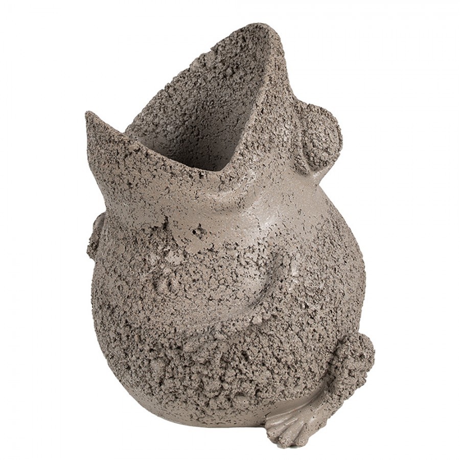 Sázecí žába 26x25x32 cm Polyresin šedá - 26*25*32 cm
