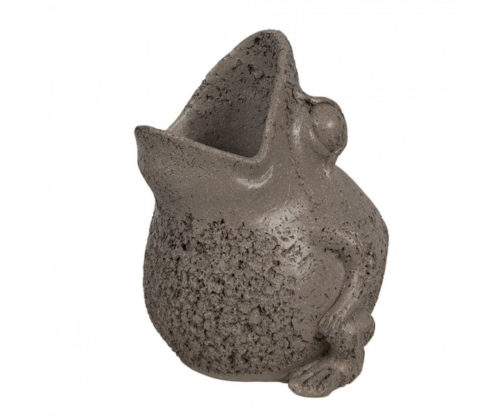 Sázecí žába 19x18x23 cm Polyresin šedá - 19*18*23 cm Clayre & Eef