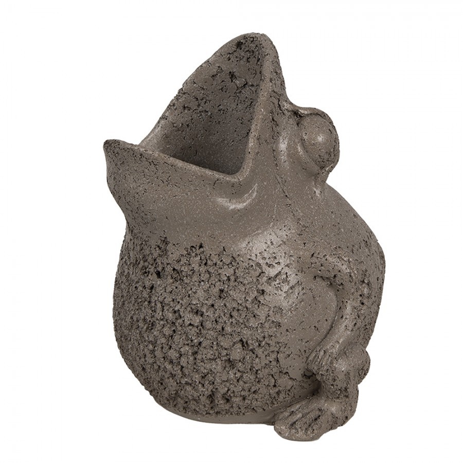 Sázecí žába 19x18x23 cm Polyresin šedá - 19*18*23 cm