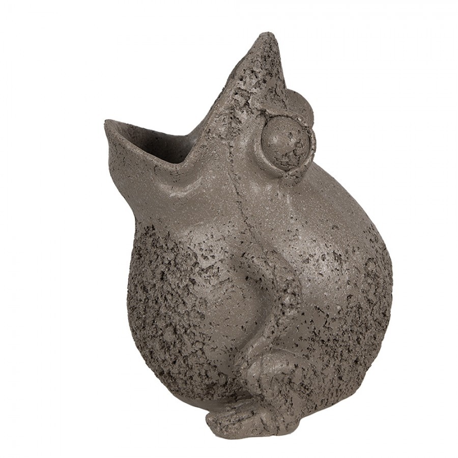 Sázecí žába 19x18x23 cm Polyresin šedá - 19*18*23 cm