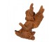 Dekorativní rezavá figurka anděl sedící - 9*8*12 cm