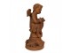 Dekorativní rezavá figurka anděl sedící s knihou - 16*16*36 cm