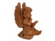 Dekorativní rezavá figurka anděl sedící - 9*8*11 cm