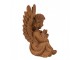 Dekorativní rezavá figurka anděl sedící - 11*9*15 cm