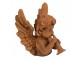 Dekorativní rezavá figurka anděl s trubkou - 11*11*12 cm