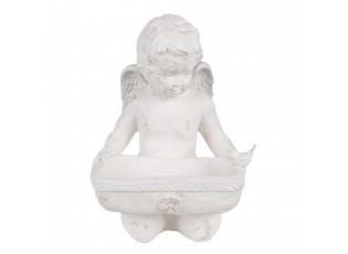 Dekorativní socha Anděl s miskou v ruce - 36*39*51 cm