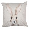 Béžový povlak na polštář s hlavou králíka a květy - 45*45cm Barva: BéžovýMateriál: 100% polyesterHmotnost: 0,12 kg