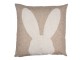 Béžový povlak na polštář s hlavou králíčka - 45*45cm
