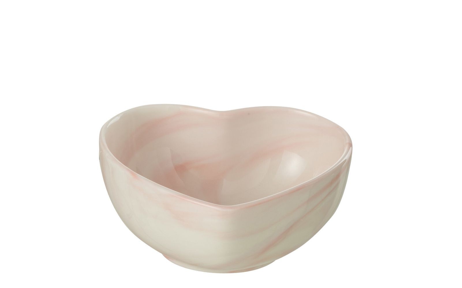 Krémovo-růžová porcelánová miska ve tvaru srdce Heart - 9*8*4 cm 40104