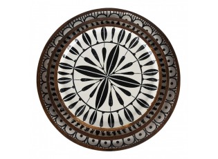Set 3ks dřevěná dekorativní malovaná mísa/ talíř - Ø 28*2 / Ø 23*2 / Ø 20*2 cm