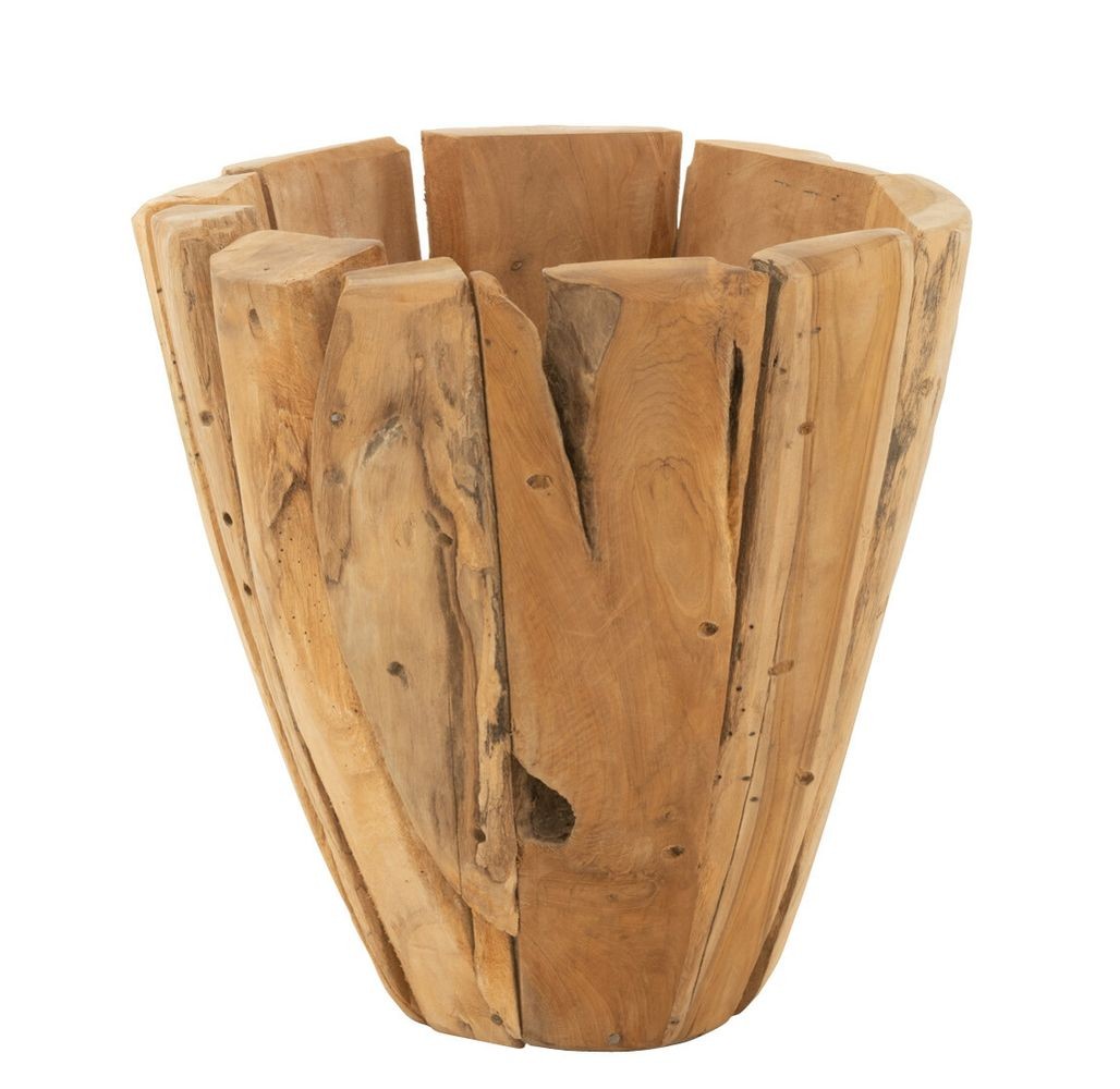Dřevěný obal na květináč z teakového dřeva Jack M - Ø 35*40 cm J-Line by Jolipa