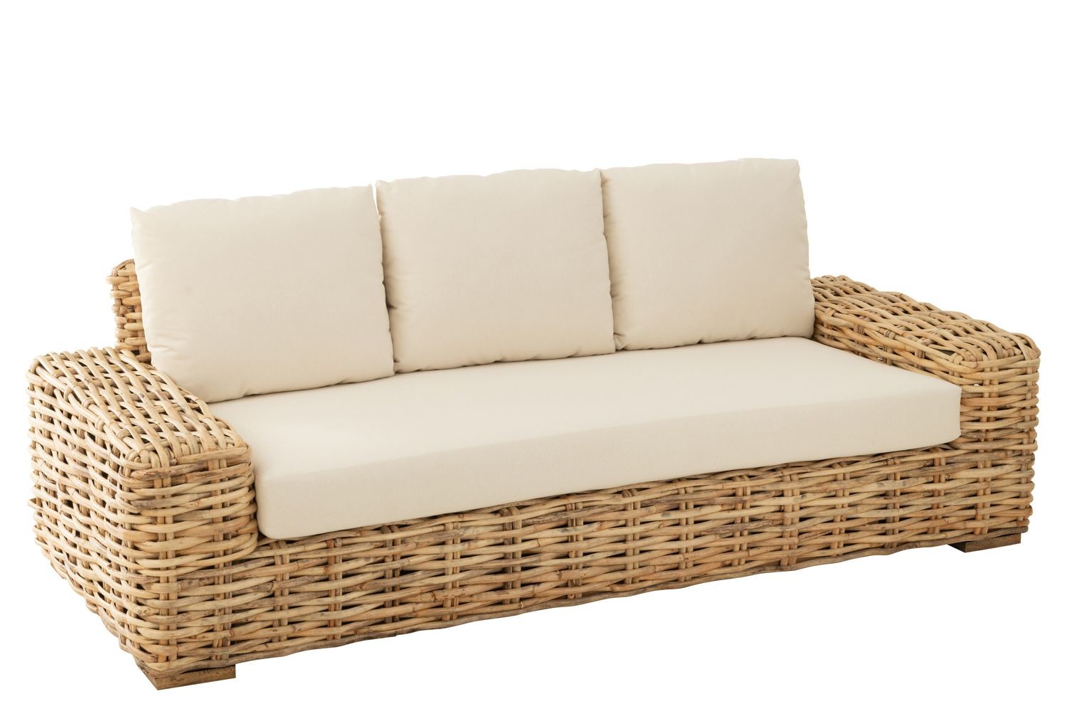 Přírodní 3-místná ratanová pohovka Mya Rattan Natural - 215*90*71 cm