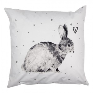 Povlak na polštář s králíčkem a srdíčky Bunnies in Love - 45*45 cm