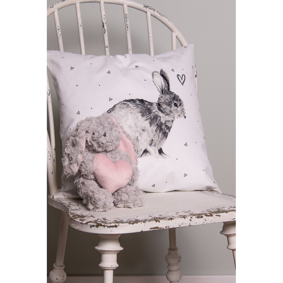 Povlak na polštář s králíčkem a srdíčky Bunnies in Love - 45*45 cm