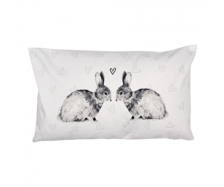 Povlak na polštář s motivem králíčků a srdíček Bunnies in Love - 30*50 cm