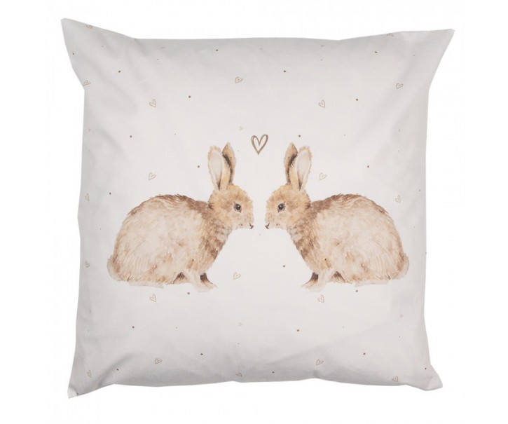 Povlak na polštář s motivem králíčků a srdíček Bunnies in Love - 45*45 cm