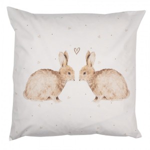 Povlak na polštář s motivem králíčků a srdíček Bunnies in Love - 45*45 cm