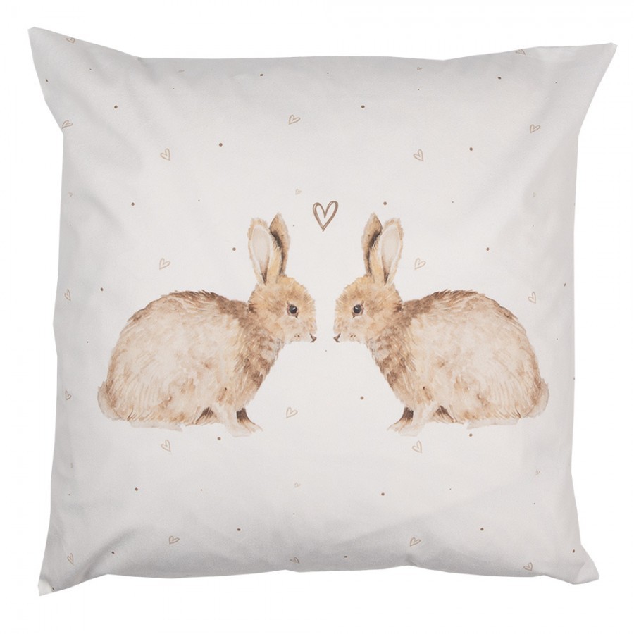 Povlak na polštář s motivem králíčků a srdíček Bunnies in Love - 45*45 cm