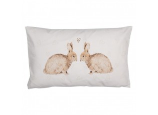 Povlak na polštář s motivem králíčka a srdíček Bunnies in Love - 30*50 cm