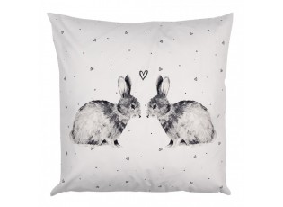 Povlak na polštář s králíčky a srdíčky Bunnies in Love - 45*45 cm