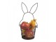 Hnědý drátěný dekorační košík králík Bunny - Ø 15*34 cm