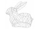 Bílý drátěný dekorační košík králík Bunny M - 25*13*22 cm