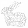 Bílý drátěný dekorační košík králík Bunny M - 25*13*22 cmBarva: Bílá antikMateriál: kovHmotnost: 0,17 kg