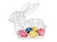 Bílý drátěný dekorační košík králík Bunny M - 25*13*22 cm
