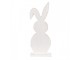 Bílá antik dekorativní dřevěná figurka králík - 20*9*50 cm