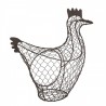 Hnědý drátěný dekorační košík slepička Chicken - 37*16*32 cmBarva: Hnědá antikMateriál: kovHmotnost: 0,20 kg