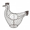 Hnědý drátěný dekorační košík slepička Chicken - 30*12*25 cm Barva: Hnědá antikMateriál: kovHmotnost: 0,12 kg