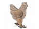 Hnědá antik dekorativní dřevěná figurka slepička - 23*12*28 cm