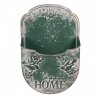 Zelený antik plechový nástěnný držák na květiny Happy Home - 28*9*41 cm Barva: Zelená antikMateriál: KovHmotnost: 0,69 kg
