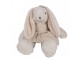 Béžový plyšový králíček v srdíčkových šatičkách - 20*22*26 cm