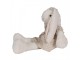 Béžový plyšový králíček v srdíčkových šatičkách - 20*22*26 cm