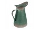 Zelený antik plechový dekorační džbán - 21*15*25 cm