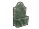 Zelený antik plechový nástěnný držák na květiny Garden - 29*13*45 cm 