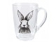 Skleněný hrnek na čaj s králíčkem Rabbit Cartoon - 11*8*11 cm / 300 ml