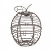 Hnědý drátěný dekorativní košík ve tvaru jablka - Ø 11*14 cm Barva: Hnědá antikMateriál: kovHmotnost: 0,08 kg