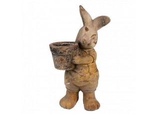 Dekorace socha králík s květináčkem - 23*18*41 cm
