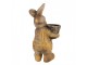 Dekorace socha králík s květináčkem - 23*18*41 cm