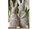 Béžová antik dekorace socha králík - 11*11*26 cm
