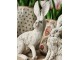 Dekorace béžový králík s patinou - 15*10*26 cm