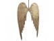 Zlatá antik dekorativní závěsná křídla M - 19*13 cm